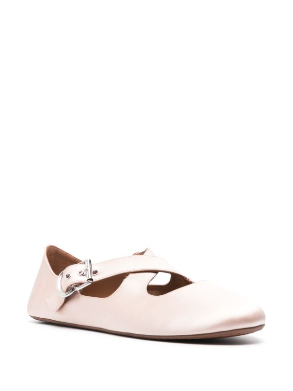 Alaïa Pink Criss-Cross Ballet Flats | Browns Ballerina Shoes