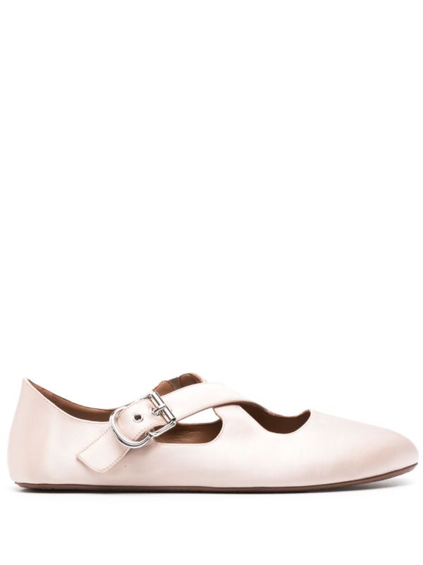 Alaïa Pink Criss-Cross Ballet Flats | Browns Ballerina Shoes