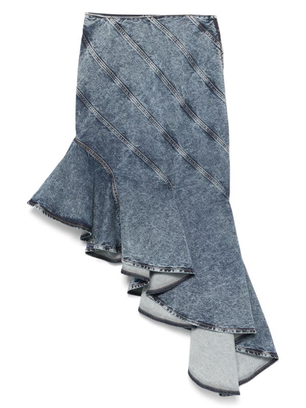 Alaïa Spiral midi skirt | Browns Asymmetric & Draped Skirts