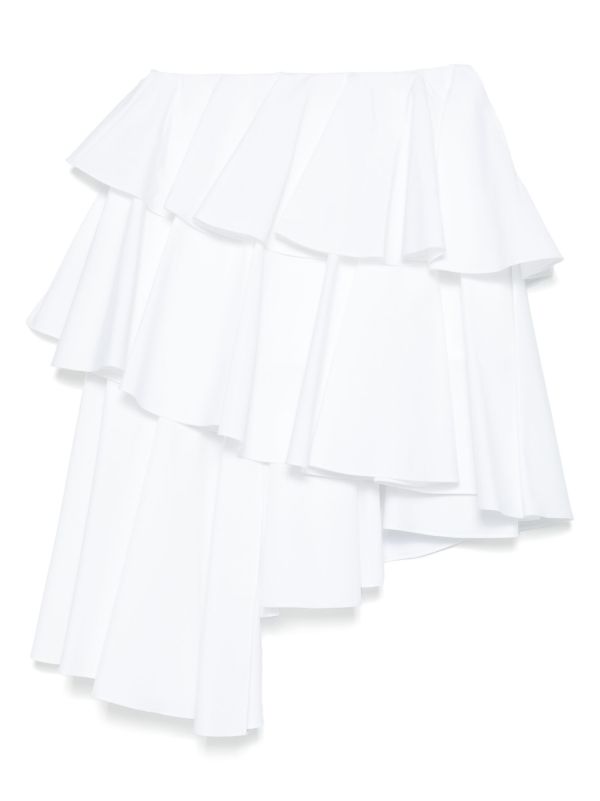Alaïa tiered asymmetric mini skirt | Browns Asymmetric & Draped Skirts