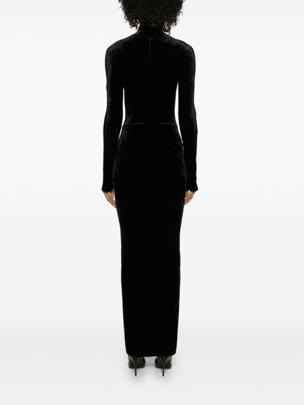 Alaïa Velvet Draped Maxi Dress | Browns Day Dresses