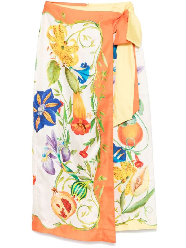 ALEMAIS Flores midi skirt | Browns Straight Skirts