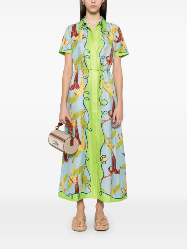 ALEMAIS Green Rafaela Dress | Browns Day Dresses