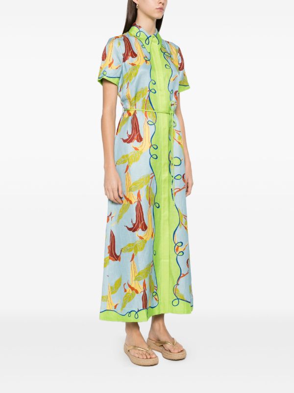 ALEMAIS Green Rafaela Dress | Browns Day Dresses