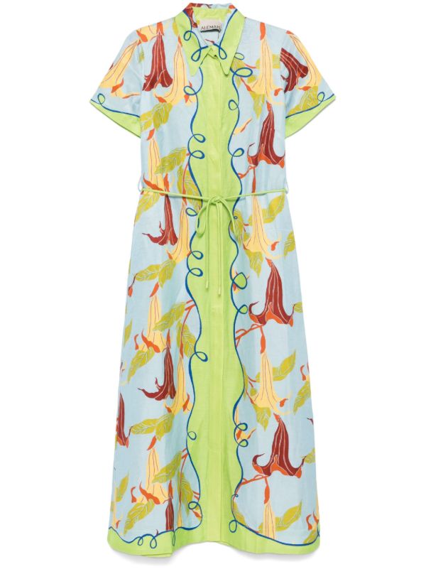 ALEMAIS Green Rafaela Dress | Browns Day Dresses