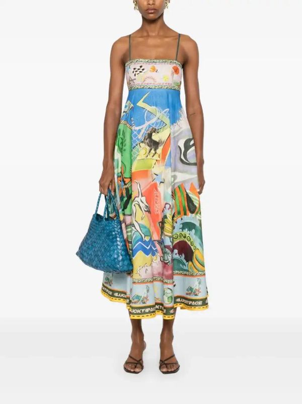 ALEMAIS Lucky Pace Midi Dress | Browns Day Dresses