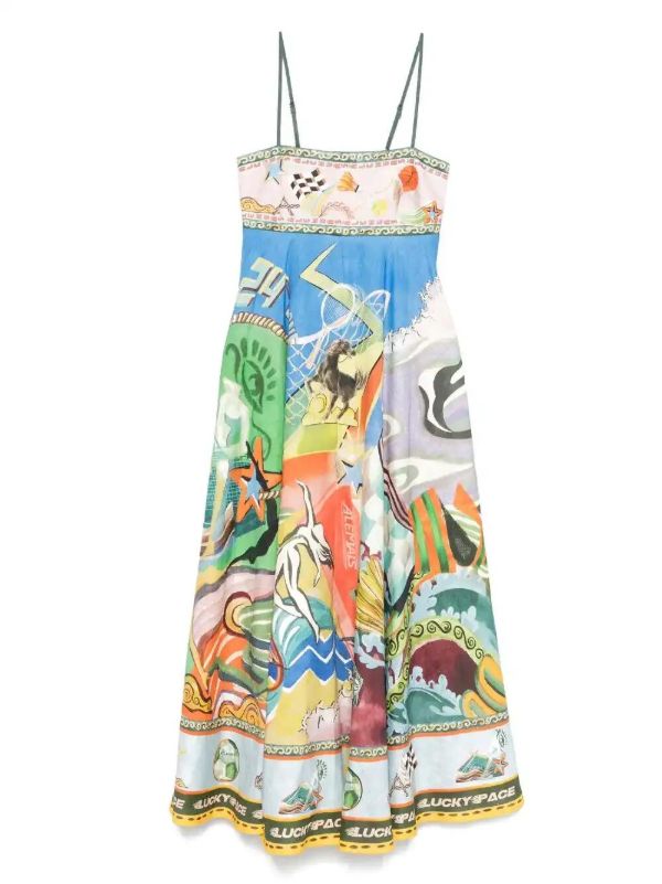 ALEMAIS Lucky Pace midi dress | Browns Day Dresses