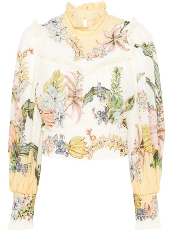 ALEMAIS Neutrals Oleander Top | Browns Blouses