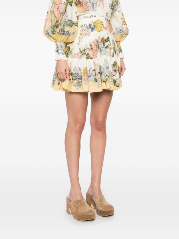 ALEMAIS Yellow Oleander Skirt | Browns High-Waisted Skirts