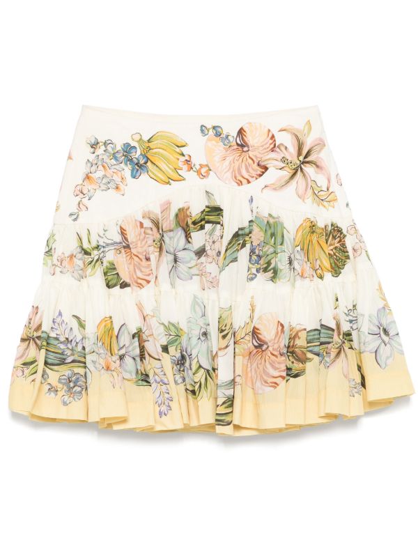 ALEMAIS Yellow Oleander Skirt | Browns High-Waisted Skirts