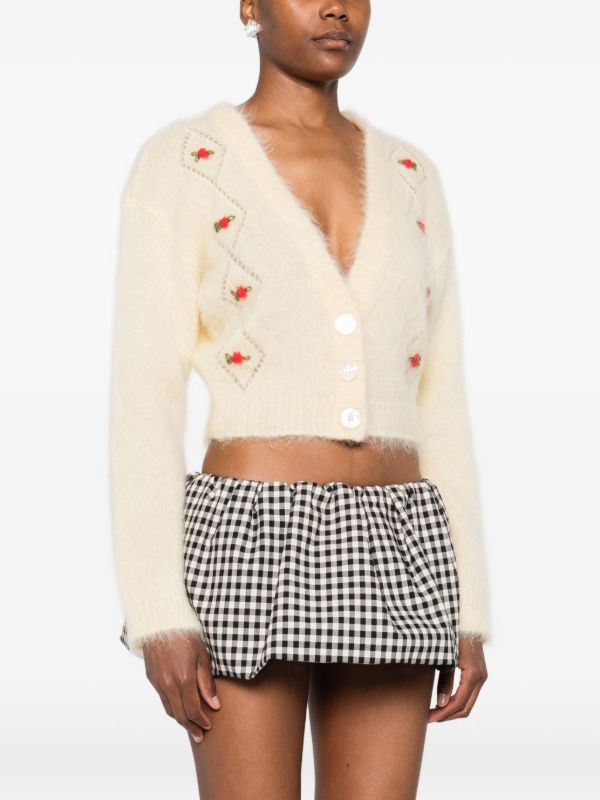 Alessandra Rich Floral-embroidered Cardigan | Browns Cardigans