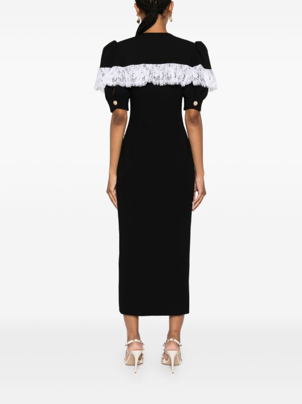 Alessandra Rich Lace Trim Midi Dress | Browns Day Dresses
