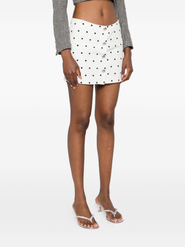 Alessandra Rich Polka Dot-print Miniskirt | Browns Fitted Skirts