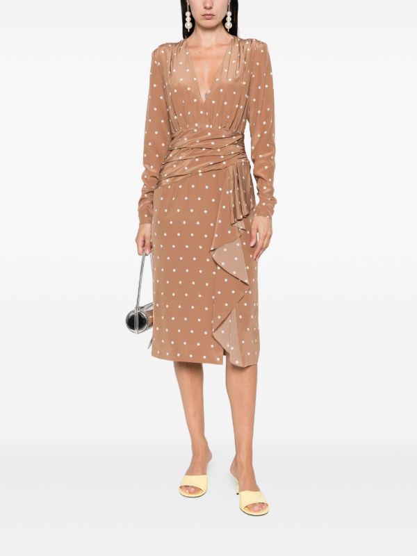 Alessandra Rich Polka-dot Ruffled Dress | Browns Day Dresses