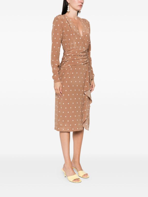 Alessandra Rich Polka-dot Ruffled Dress | Browns Day Dresses