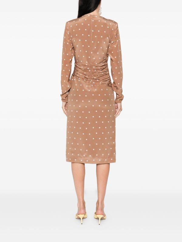 Alessandra Rich Polka-dot Ruffled Dress | Browns Day Dresses