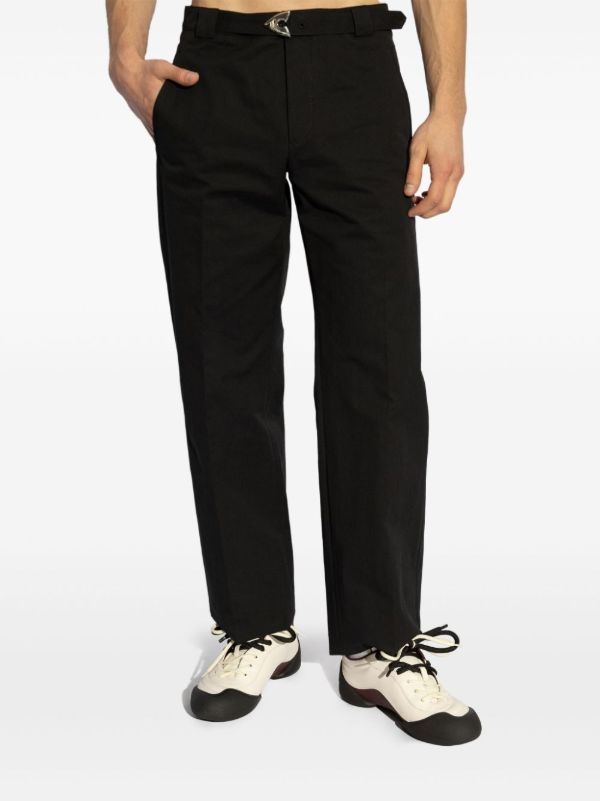 Alexander McQueen Black Arrow-Belt Trousers | Browns Tailored Pants