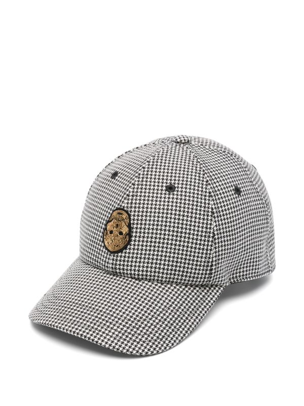Alexander McQueen Black Skull-Appliqué Cap | Browns Hats