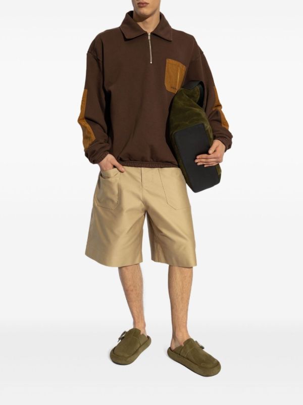 Alexander McQueen Brown Contrasting-Pocket Polo Shirt | Browns Polo Shirts