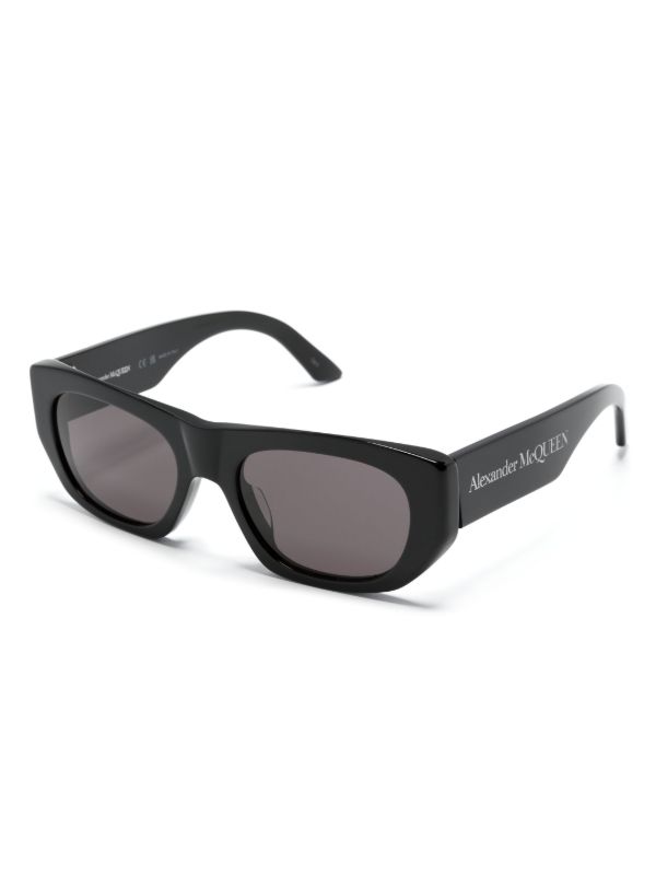 Alexander McQueen Eyewear Black Bold D-Frame Sunglasses | Browns Sunglasses