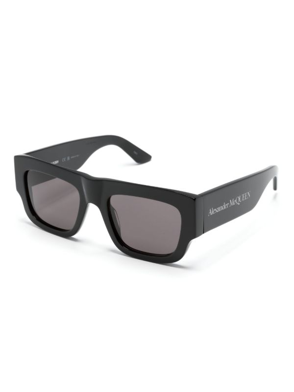 Alexander McQueen Eyewear Black Bold Square-Frame Sunglasses | Browns Sunglasses