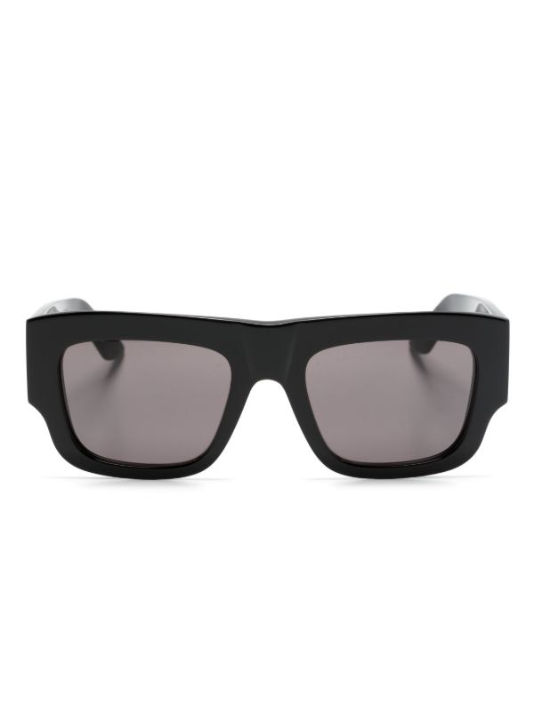 Alexander McQueen Eyewear Black Bold Square-Frame Sunglasses | Browns Sunglasses