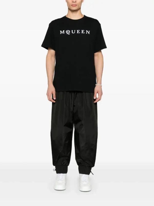 Alexander McQueen Flocked-logo T-shirt | Browns T-Shirts