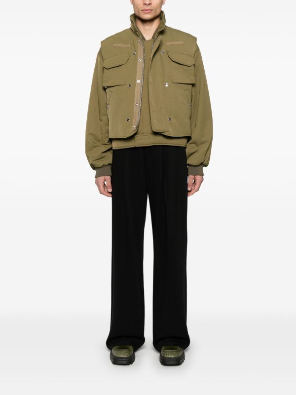 Alexander McQueen Green Layered Bomber Jacket