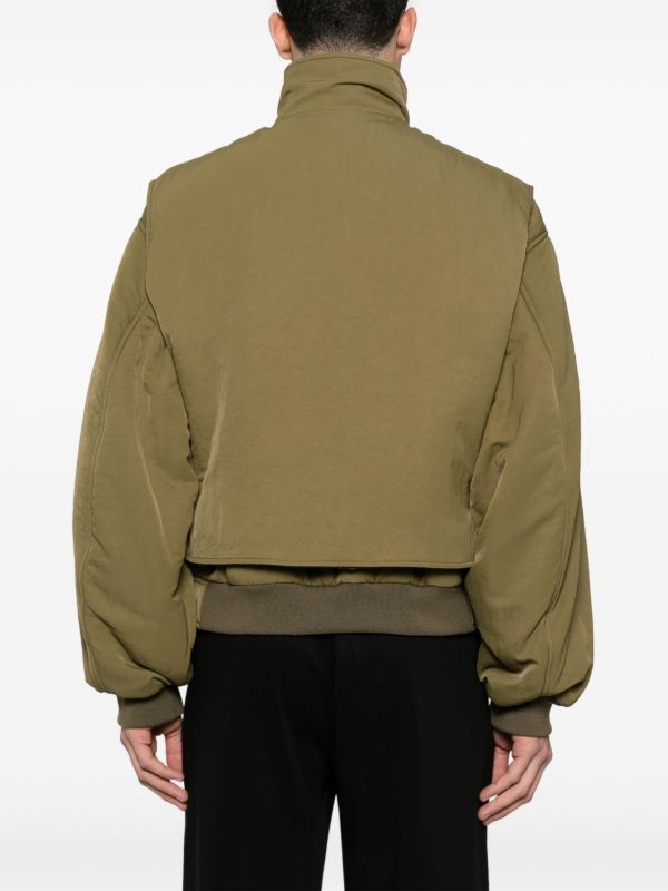 Alexander McQueen Green Layered Bomber Jacket
