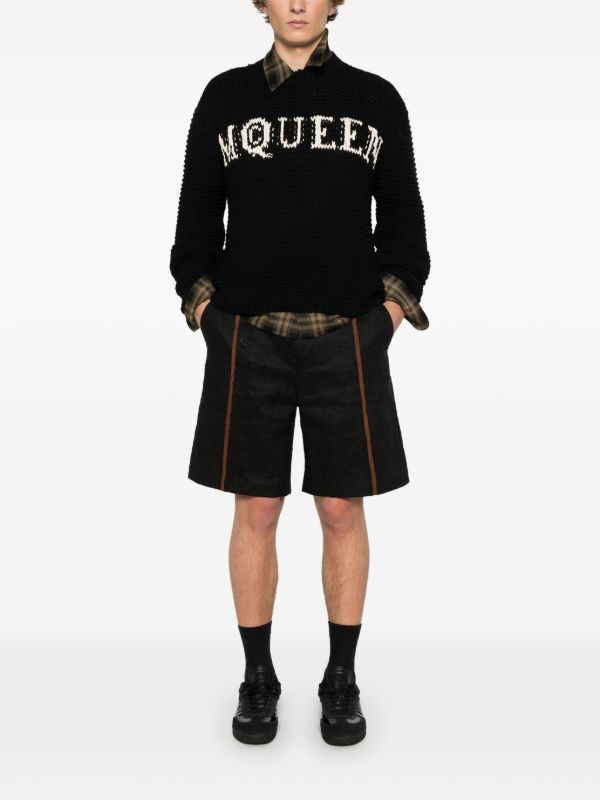 Alexander McQueen Logo-intarsia Sweater | Browns Knitted Sweaters