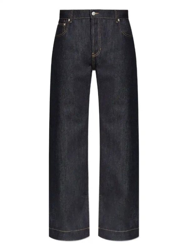 Alexander McQueen logo-patch jeans | Browns Wide-Leg Jeans