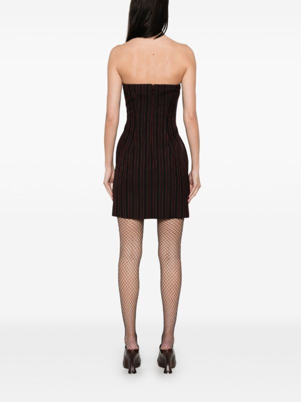 Alexander McQueen Pinstriped Mini Dress | Browns Cocktail & Party Dresses