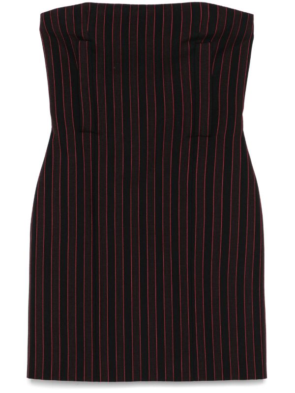 Alexander McQueen Pinstriped Mini Dress | Browns Cocktail & Party Dresses