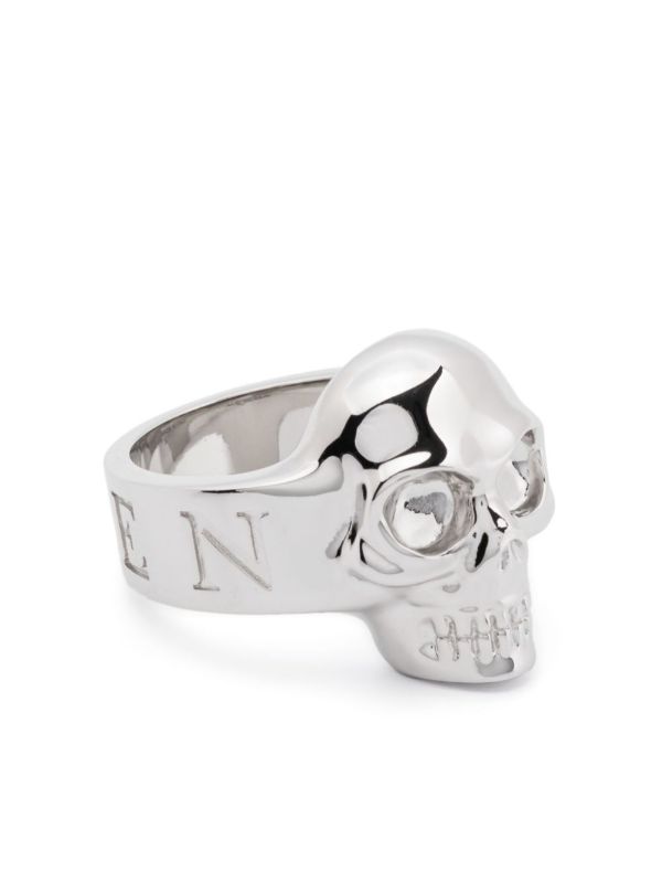 Alexander McQueen Silver Skull Ring | Browns Rings
