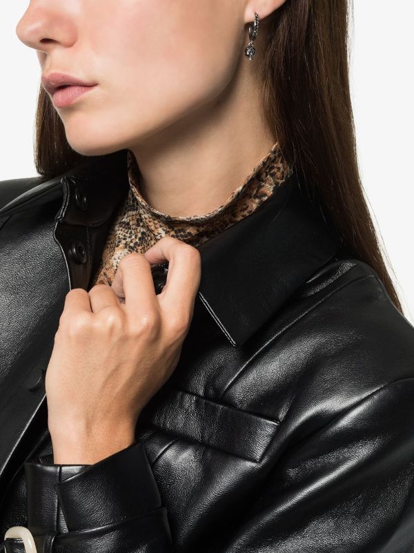 Alexander McQueen Silver Tone Mini Crystal Skull Hoop Earrings | Browns Earrings