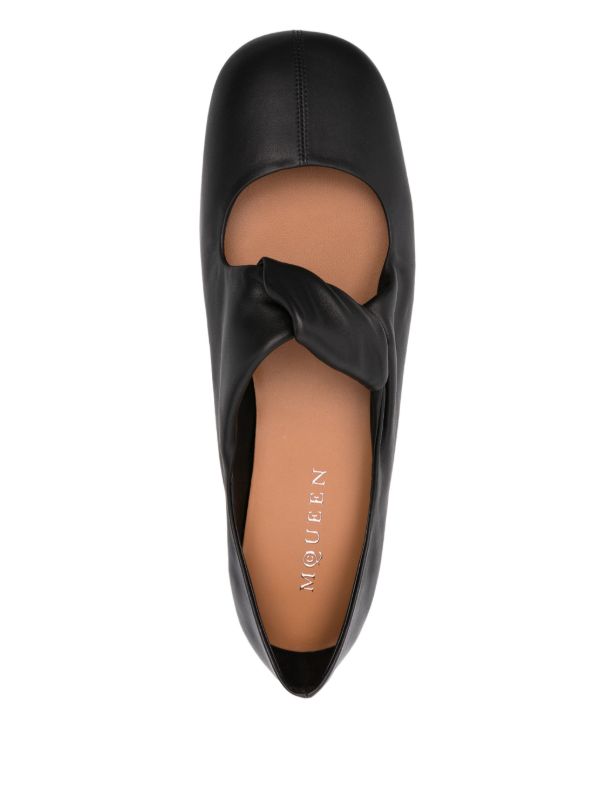 Alexander McQueen Twist-Detailing Ballet Flats | Browns Ballerina Shoes