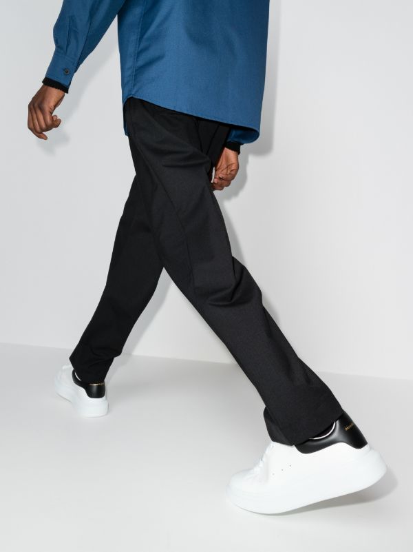 Alexander McQueen White And Black Oversized Sneakers | Browns Low-Tops