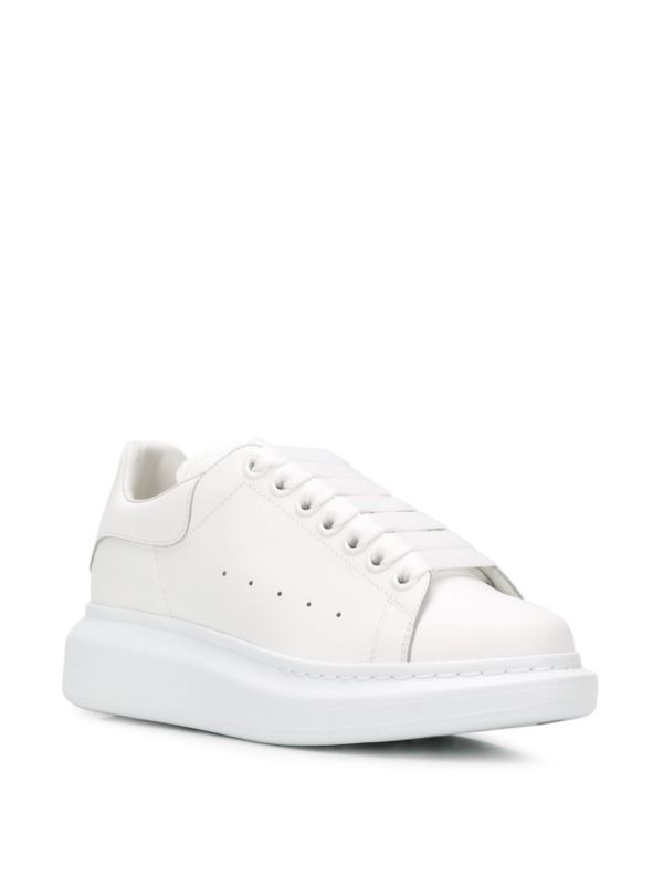 Alexander McQueen White Oversized Leather Sneakers | Browns Sneakers
