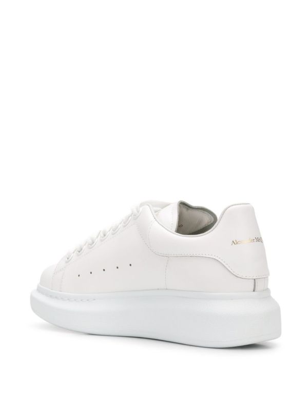 Alexander McQueen White Oversized Leather Sneakers | Browns Sneakers