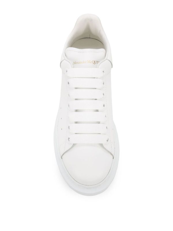 Alexander McQueen White Oversized Leather Sneakers | Browns Sneakers