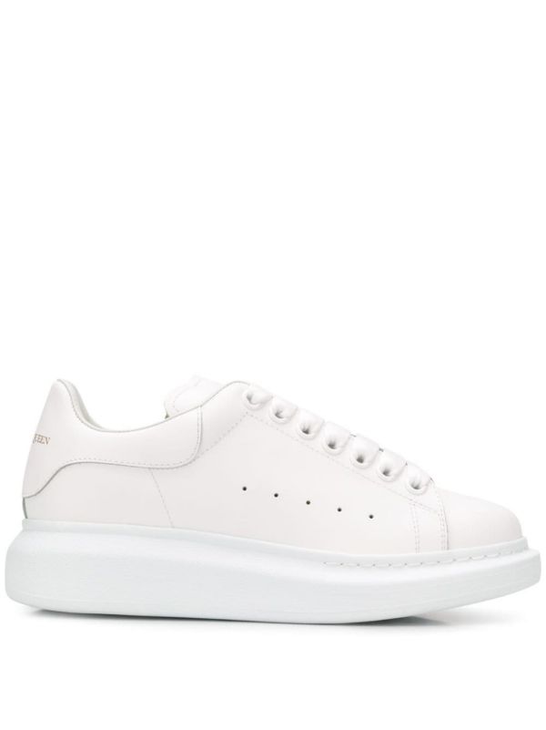 Alexander McQueen White Oversized Leather Sneakers | Browns Sneakers