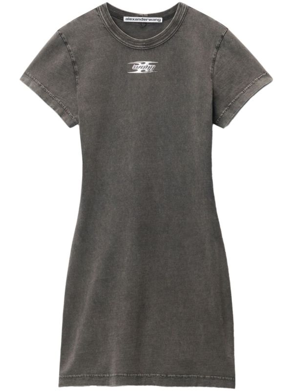 Alexander Wang Blade Logo-Embossed Cotton Mini Dress | Browns Day Dresses