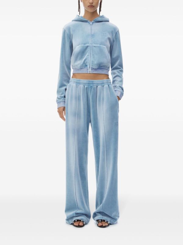 Alexander Wang Blue Velvet Track Pants | Browns Straight-Leg Pants