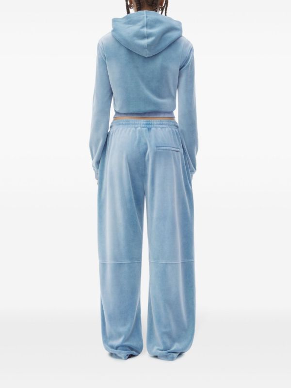Alexander Wang Blue Velvet Track Pants | Browns Straight-Leg Pants