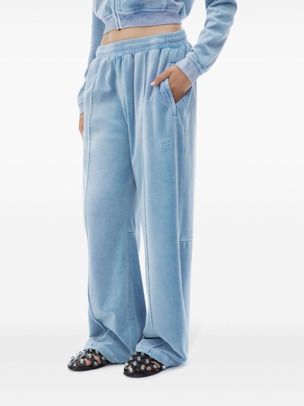 Alexander Wang Blue Velvet Track Pants | Browns Straight-Leg Pants