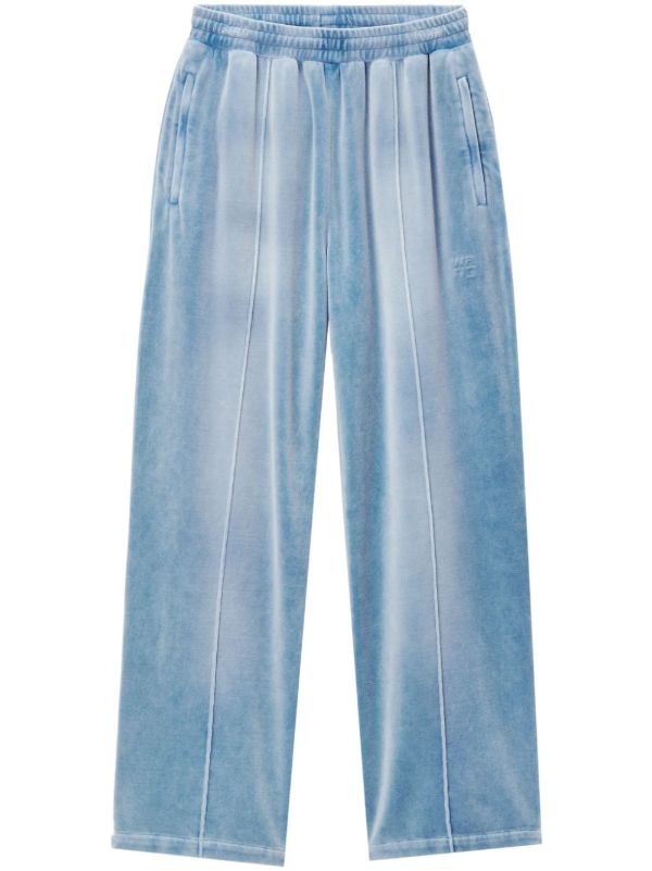 Alexander Wang Blue Velvet Track Pants | Browns Straight-Leg Pants