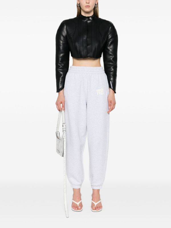 Alexander Wang Grey Logo-Print Track Pants | Browns Sweatpants