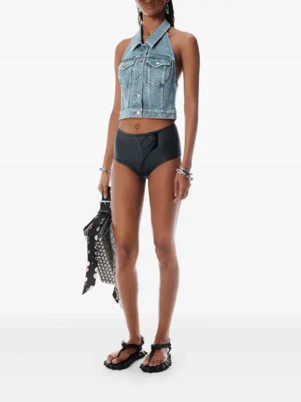 Alexander Wang Halterneck Denim Vest | Browns Vests & Tank Tops