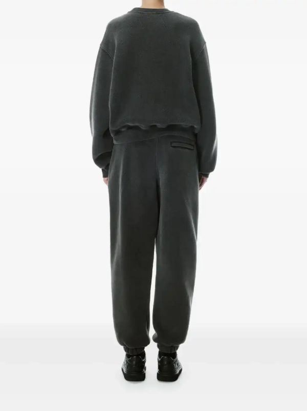 Alexander Wang Logo-Print Terry Track Pants | Browns Sweatpants