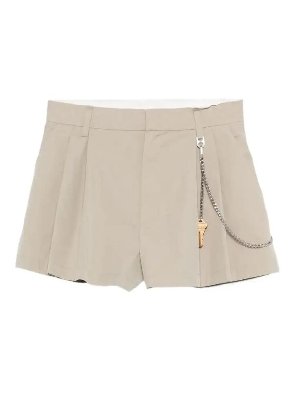 Alexander Wang pleated chain-embellished shorts | Browns Short & Mini Shorts
